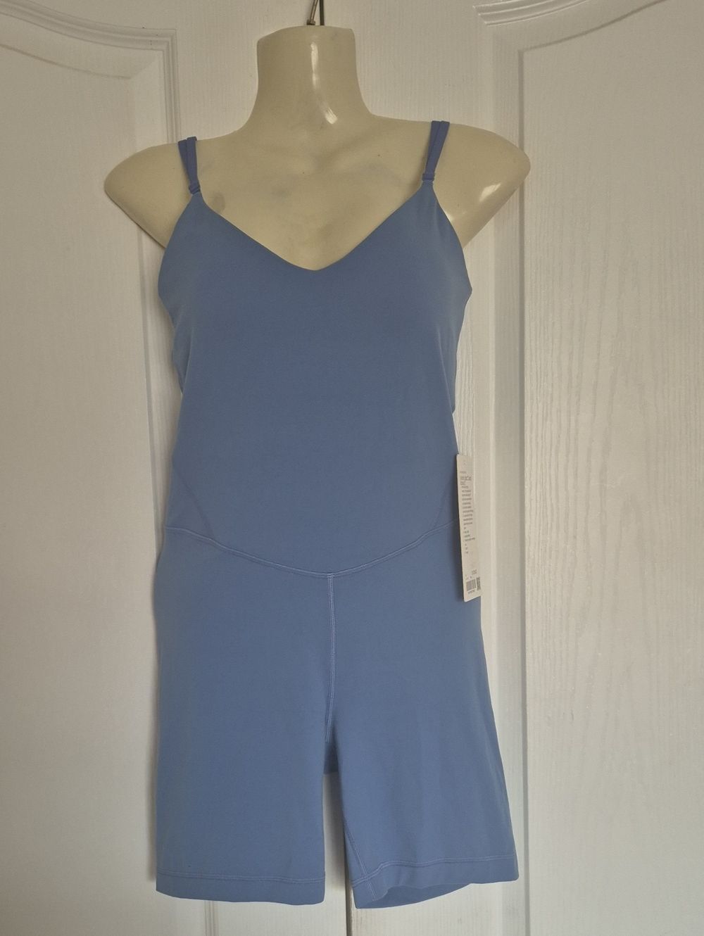 Lululemon Light Blue V-Neck, Lightly Padded Spaghetti Strap Romper